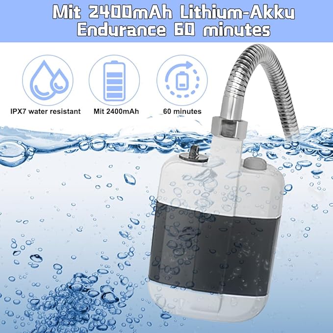 AquaGo Portable Camping Shower – Rechargeable Power for Showers Anywhere 🌊🏕️