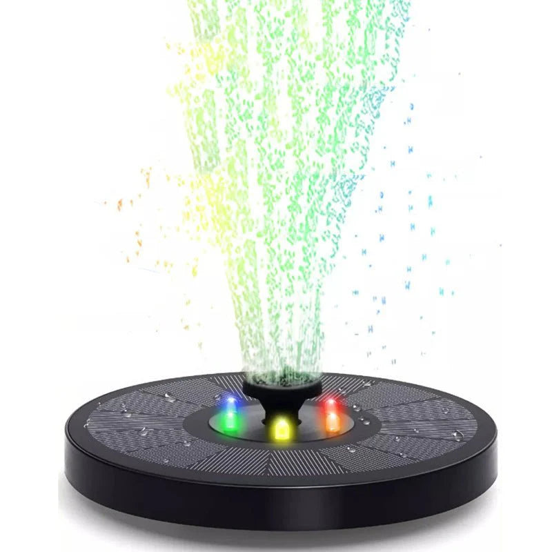 Solar Fountain Pump Fountain Light Round Floating Fountain Pump Color LED Light